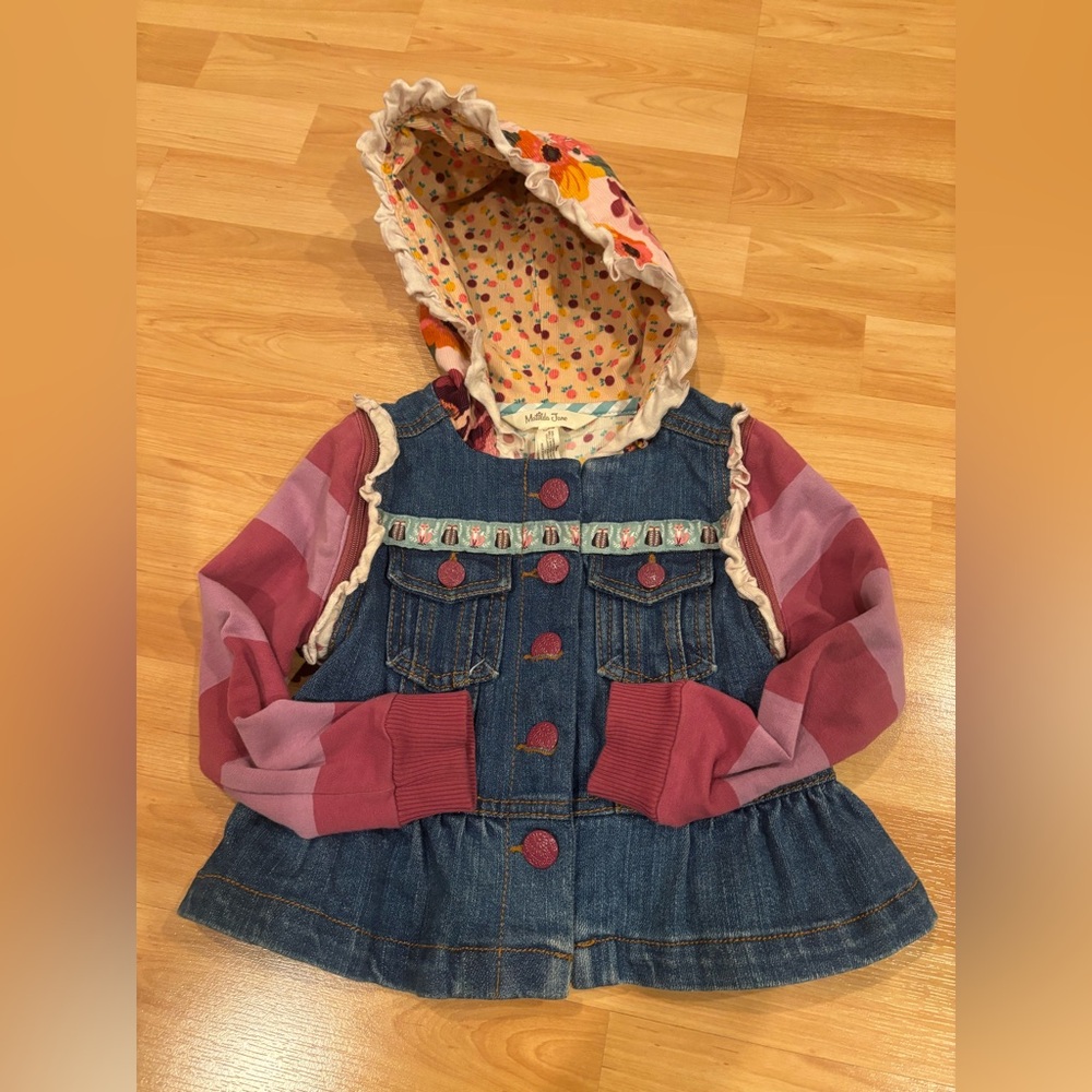 Matilda Jane Jean Jacket with Floral‎ Hood
